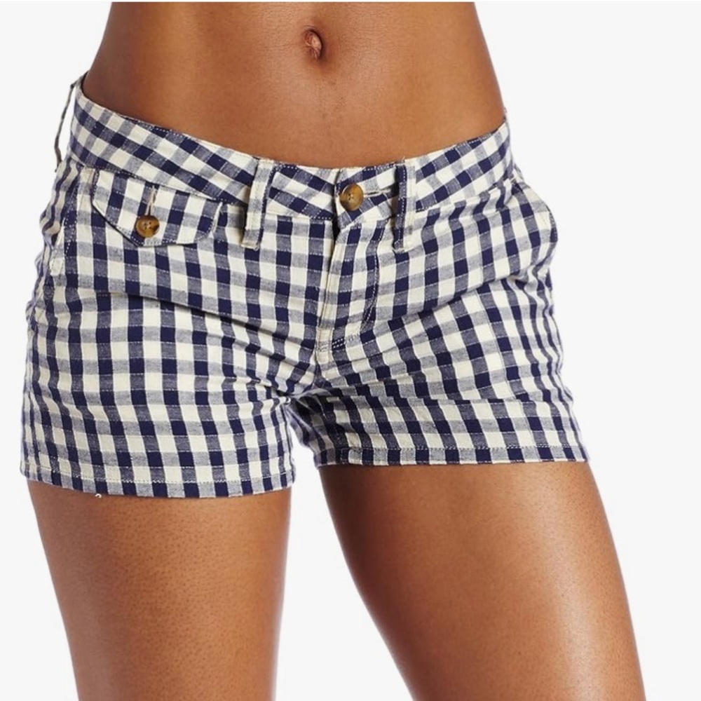 Lucky Brand Navy and White Gingham Women’s Shorts